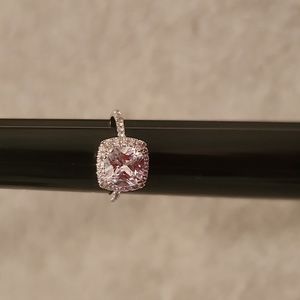 Cushion Cut Halo Ring